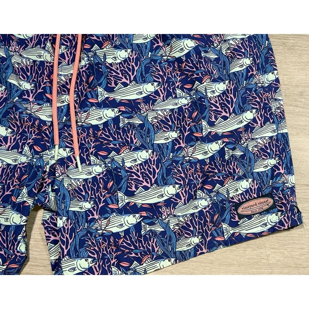 Vineyard Vines Chappy Swim Trunks Men's Size 42 Fish Coral 7